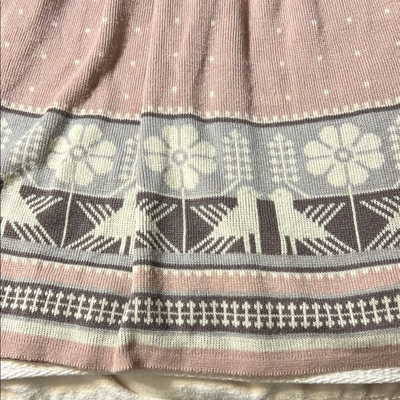 Charming Vintage Mauve Pink Knit Kids Dress large with matching hat - Picture 5 of 7